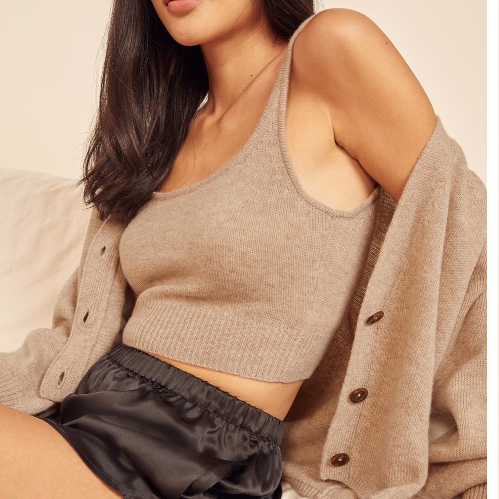 Varenne Cashmere Tank and Cardi Set